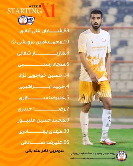 ترکیب نارنجی پوشان برابر شایان دیزل فارس مشخص شد